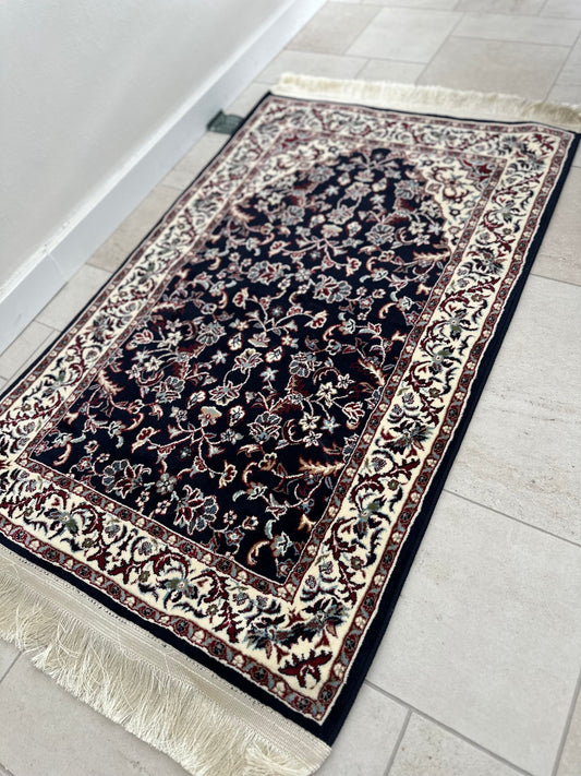 rawdah sajjadah - deep blue and burgundy