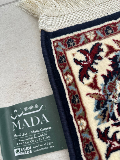 rawdah sajjadah - deep blue and burgundy