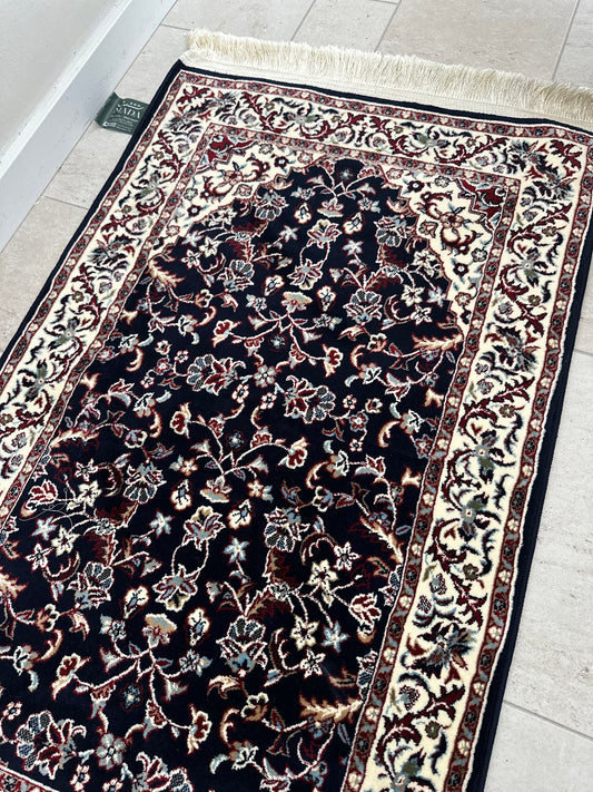 rawdah sajjadah - deep blue and burgundy